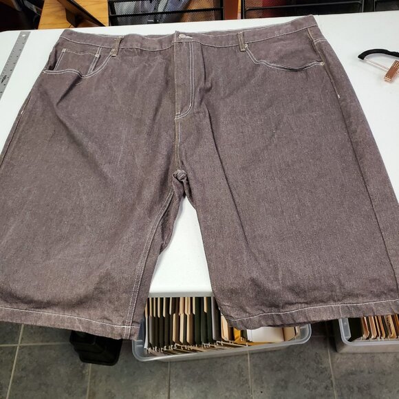 Beyond The Limit Shorts Mens 56 Brown Denim Relaxed Fit Casual High Rise Jean - Picture 1 of 9